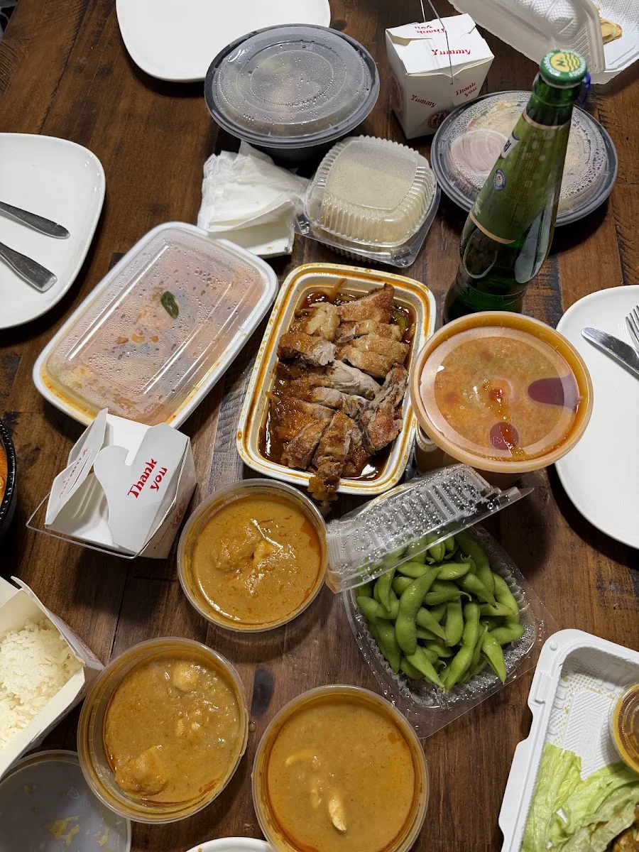 A Malay Morristown takeaway spread of curries, rice and sides